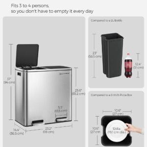 Sale 2 x 8 gallon (2 x 30 l) garbage can for kitchen